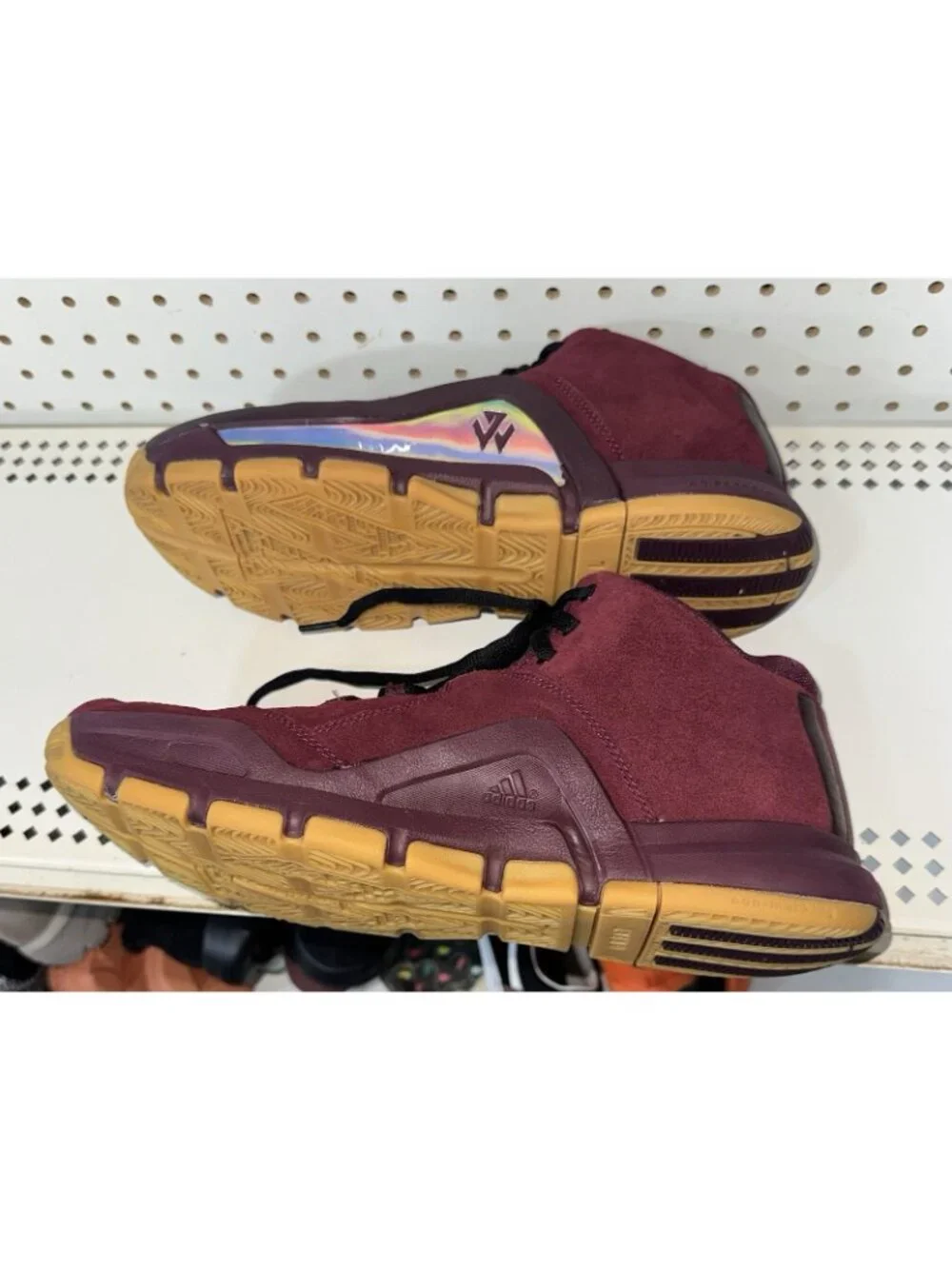 Adidas J Wall 2 Maroon Mens Suede Athletic Basketball Shoes Size 12 B39529